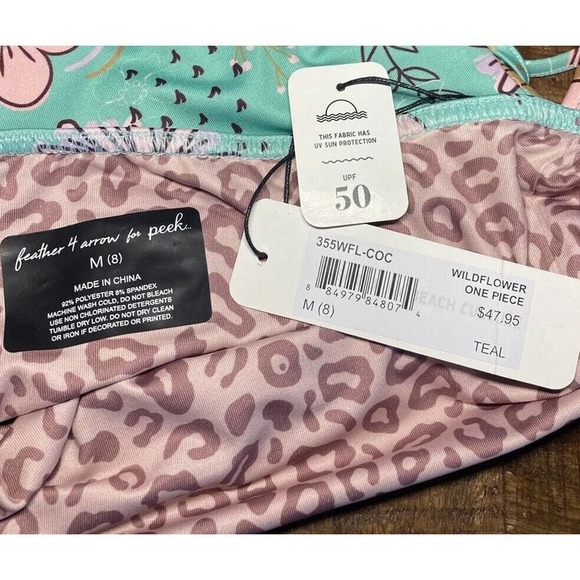 PEEK Girl’s Feather 4 Arrow NORDSTROM One Piece Flower Swimsuit SIZE Medium 8 - Picture 7 of 9